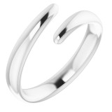 14K White Bypass Ring photo