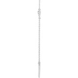 14K White .05 CTW Diamond Triangle 16-18 Necklace photo 2