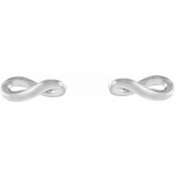 14K White Infinity-Inspired Earrings photo 2