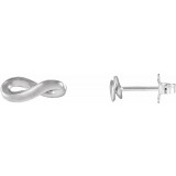 14K White Infinity-Inspired Earrings photo
