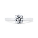 Shah Luxury 14K White Gold Solitaire Engagement Ring with Euro Shank  (Semi-Mount) photo