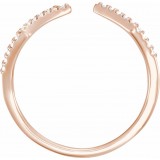 14K Rose 1/5 CTW Diamond Geometric Ring photo 2