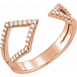 14K Rose 1/5 CTW Diamond Geometric Ring photo