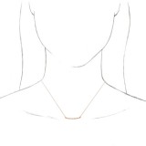 14K Rose .05 CTW Diamond Curved Bar 16-18 Necklace photo 3
