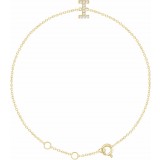 14K Yellow .05 CTW Diamond Initial I 6-7 Bracelet photo