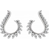 14K White 1/2 CTW Diamond Earrings photo 2