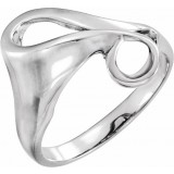 14K White Freeform Ring photo