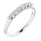 14K White 1/5 CTW Diamond Anniversary Band photo