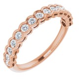 14K Rose 1/2 CTW Diamond Anniversary Band photo