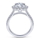 Gabriel & Co. 14k White Gold Contemporary Halo Engagement Ring photo 2