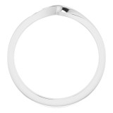 14K White 3 mm Stackable Twist Ring photo 2