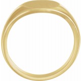 14K Yellow 12.5x10.5 mm Oval Signet Ring photo 2