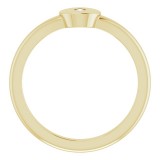 14K Yellow .05 CT Diamond Signet Ring photo 2