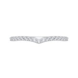 Shah Luxury 14K White Gold Round Diamond Wedding Band photo