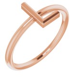 14K Rose Initial L Ring photo