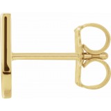 14K Yellow Single Initial U Earring photo 2