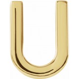 14K Yellow Single Initial U Earring photo