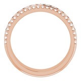 14K Rose 1 1/8 CTW Diamond Anniversary Band photo 2