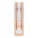 14K Rose 1 1/8 CTW Diamond Anniversary Band photo 4