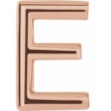 14K Rose Single Initial E Earring photo