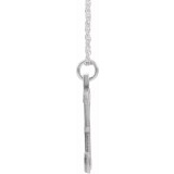 14K White Script Initial X 16-18 Necklace photo 2