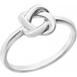 14K White Knot Design Ring photo