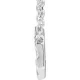 14K White .06 CTW Diamond Geometric 16-18 Necklace photo 2