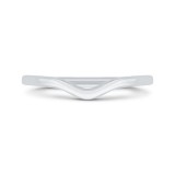 Shah Luxury 14K White Gold Plain Wedding Band photo