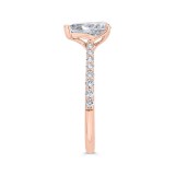 Shah Luxury 14K Rose Gold Cushion Cut Diamond Solitaire Plus Engagement Ring (Semi-Mount) photo 3