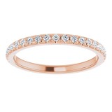 14K Rose 3/8 CTW Diamond French-Set Anniversary Band photo 3