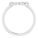 14K White .04 CTW Diamond Infinity-Inspired Ring photo 2