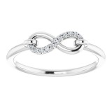14K White .04 CTW Diamond Infinity-Inspired Ring photo 3