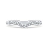 Shah Luxury Round Diamond Wedding Band In 14K White Gold photo