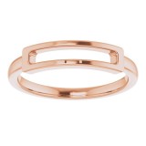 14K Rose Open Bar Ring photo 3