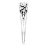 14K White 1/6 CTW Diamond Negative Space Ring photo 4