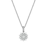 Henri Daussi White Platinum Diamond Pendant photo