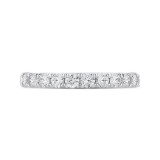 Shah Luxury Half-Eternity Round Diamond Wedding Band In 14K White Gold photo