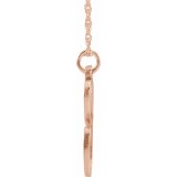 14K Rose Script Initial C 16-18 Necklace photo 2