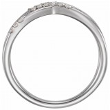 14K White 1/6 CTW Diamond Criss-Cross Ring photo 2