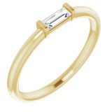 14K Yellow 1/6 CTW Diamond Stackable Ring photo