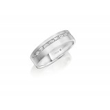 Henri Daussi 6mm Men's Wedding Band  Platinum White 0.61 Ctw. photo 2