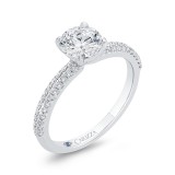 Shah Luxury 14K White Gold Diamond Engagement Ring (Semi-Mount) photo 2