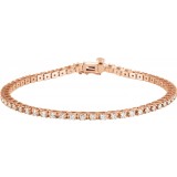 14K Rose 2 1/4 CTW Diamond Line 7 1/4 Bracelet photo