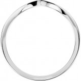 14K White V Ring photo 2