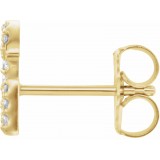 14K Yellow .06 CTW Diamond Single Initial G Earring photo 2