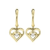 Gems One Silver (SLV 995) Diamond Rhythm Of Love Fashion Earrings  - 1/10 ctw photo