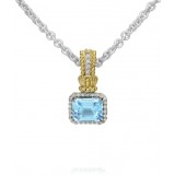 Vahan 14k Gold & Sterling Silver Sky Blue Topaz Pendant photo