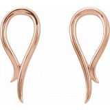 14K Rose Freeform Earrings photo 2