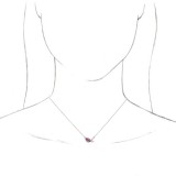14K White Pink Sapphire & 1/6 CTW Diamond 16 Necklace photo 3
