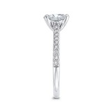 Shah Luxury 14K White Gold Oval Cut Diamond Classic Engagement Ring (Semi-Mount) photo 3